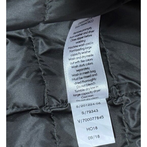 Athleta Downkind Goose Down Jacket Size XXS Gray Snaps Packable Lightweight - Picture 6 of 11